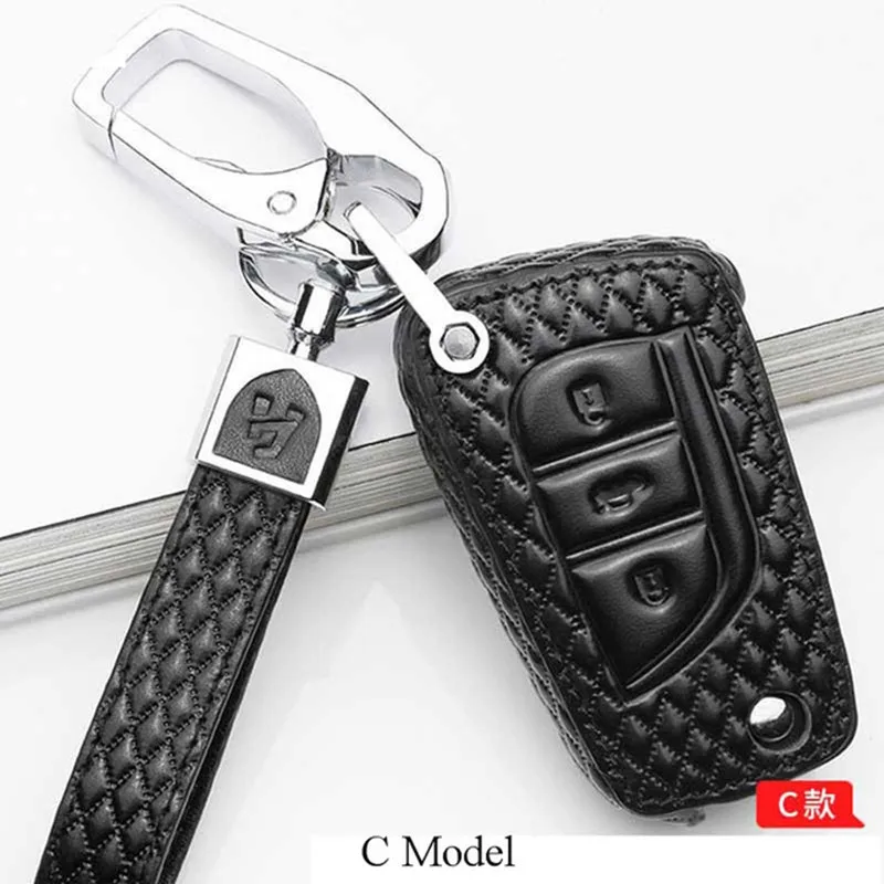 Кожаный чехол для автомобильного ключа Toyota Camry Corolla Crown RAV4 высококачественный CHR