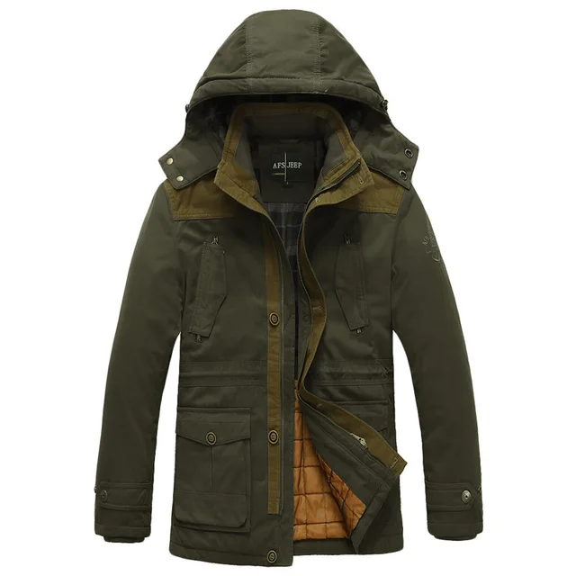 Cheap Men's senlinjeep in the long loose cotton padded plus size jacket coat Men's plus size jacket coat 4XL/ 5XL/6XL/7XL/8XL