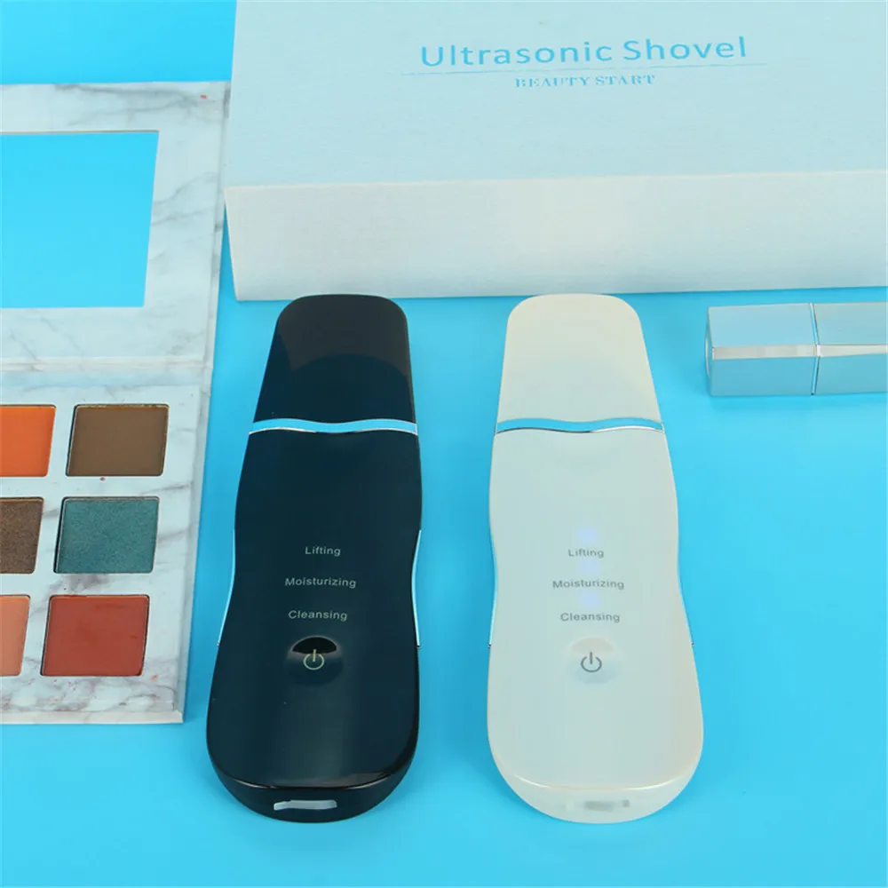  Portable Ultrasonic Facial Cleaner Ultrasound Face Tool Pore Deep Cleaning Skin Care Peeling Spa Be