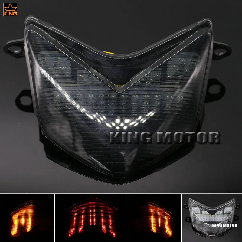 

For KAWASAKI ZX-6R 636 ZX-6RR 599 ZX6R 05-06 ZX-10R ZX10R 06-07 Z750S 05-06 Integrated LED Tail Light Brake Turn signal Smoke