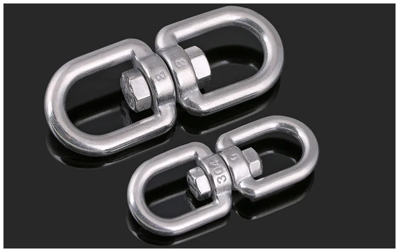 

304 stainless steel rotary ring Universal ring 8 ring M4 M5 M6 M8 M10 M12 M16 M20 chain clasp rigging fittings dog chain parts