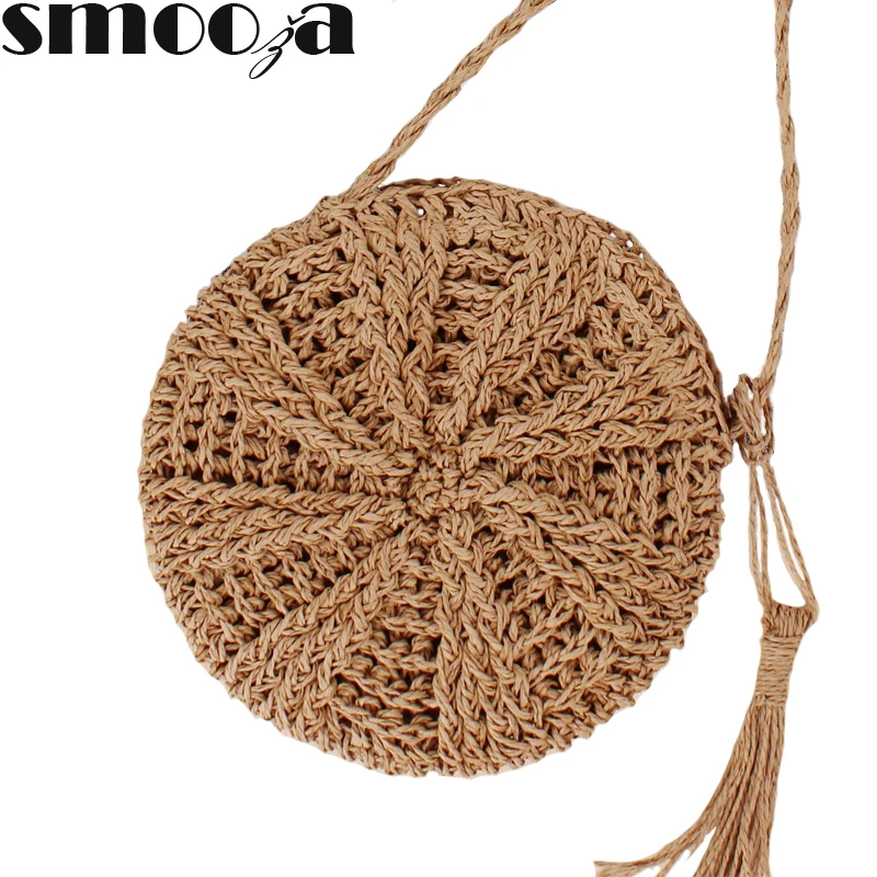 circle weave bag