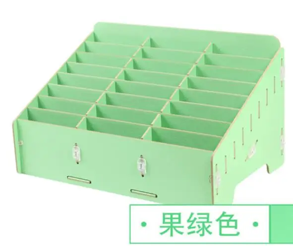 Сотовый телефон ЖК-дисплей экран приемная коробка 12/24 сумка для хранения решетки настольный прилавок-витрина для ремонта упаковочная коробка - Цвет: 24 lattice green