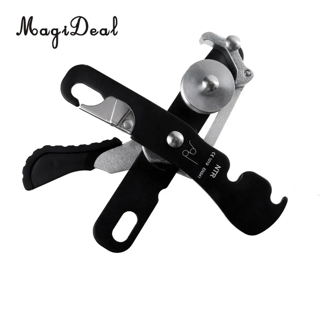 MagiDael Self-braking Stop Descender Gear for 9-12mm Rope Climbing Caving Rappelling