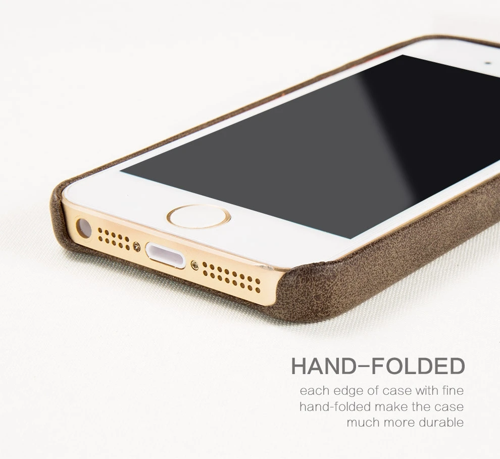 XLevel leather Phone Case For IPhone 5 Cases For IPhone 5S Back Cover For IPhone SE Business Vintage Half-wrapped Case Apple
