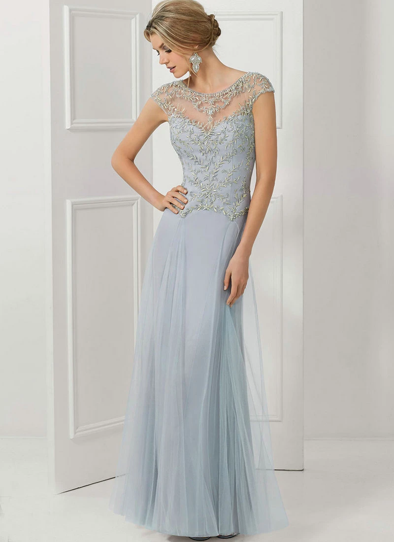 pewter mother of the groom dress