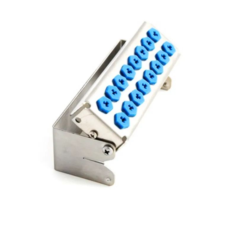 

1Pc Dental 16 hole anti falling car seat Bur Needle disinfection box silicone metallic dental materials dental consumables 16H30