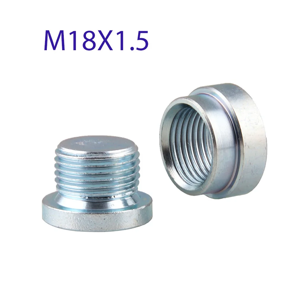

M18x1.5 Car Oxygen Sensor Connector Weld-on Step Nut & Cap Plug Welded Adapter Extension Kit Vehicle O2 Lambda Sensor Spacer Set