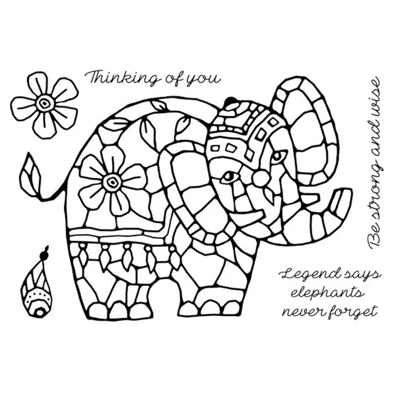 

Magic Elephants Transparent Clear Silicone Stamp/Seal for DIY scrapbooking/photo album Decorative clear stamp sheets QYDZ204