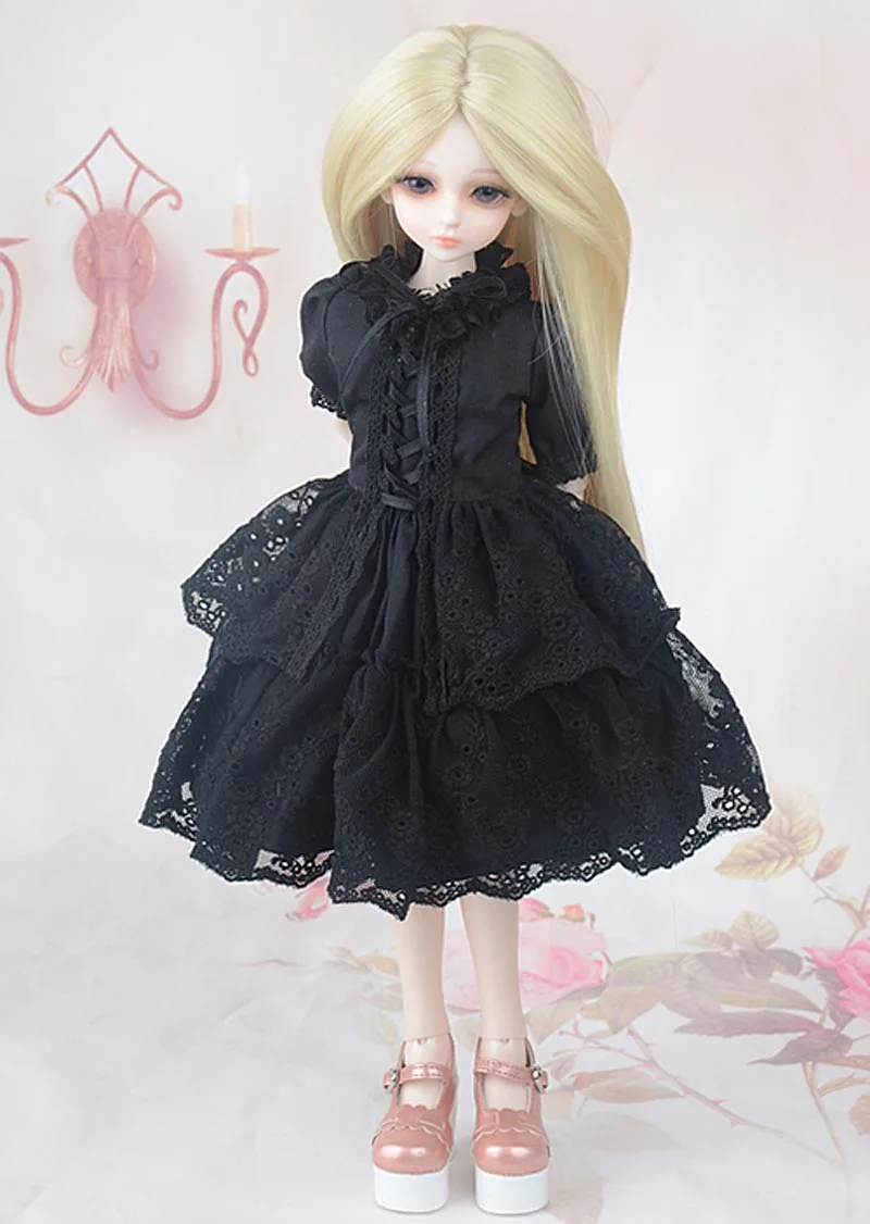 ZORONENKE Бесплатная доставка 1/3 1/4 1/6 1/8 BJD кукла одежда SD черное платье для кукол