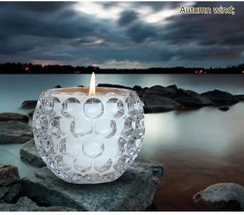 Crystal Ball Glass T.light Candle Holder Birthday Decorative Candles Holder 3 X 3 Inch 1- Pcs