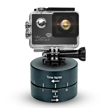 

GAQOU CNC All Metal 360 Deg Rotating Gopro Time Lapse Photography for iPhone Mobile Phone Go Pro Hero 6 5 4 3+ Xiaoyi 60min