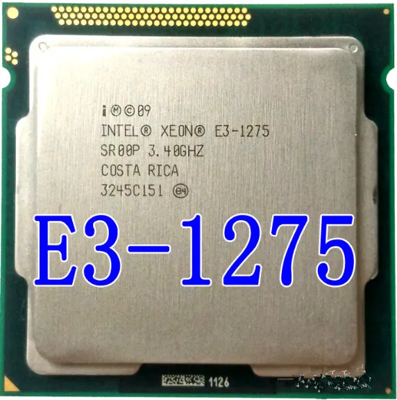 Процессор Intel Xeon E3-1275 E3 1275 e3 1275 четырехъядерным процессором LGA1155 Настольный Процессор должным образом настольный процессор может работать