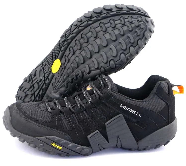 Outdoor Sport Hiking Shoes Men Gray Mesh For Male Durable Mountain Anti-Slip Non-slip Genuine Leather Climbing Sneakers