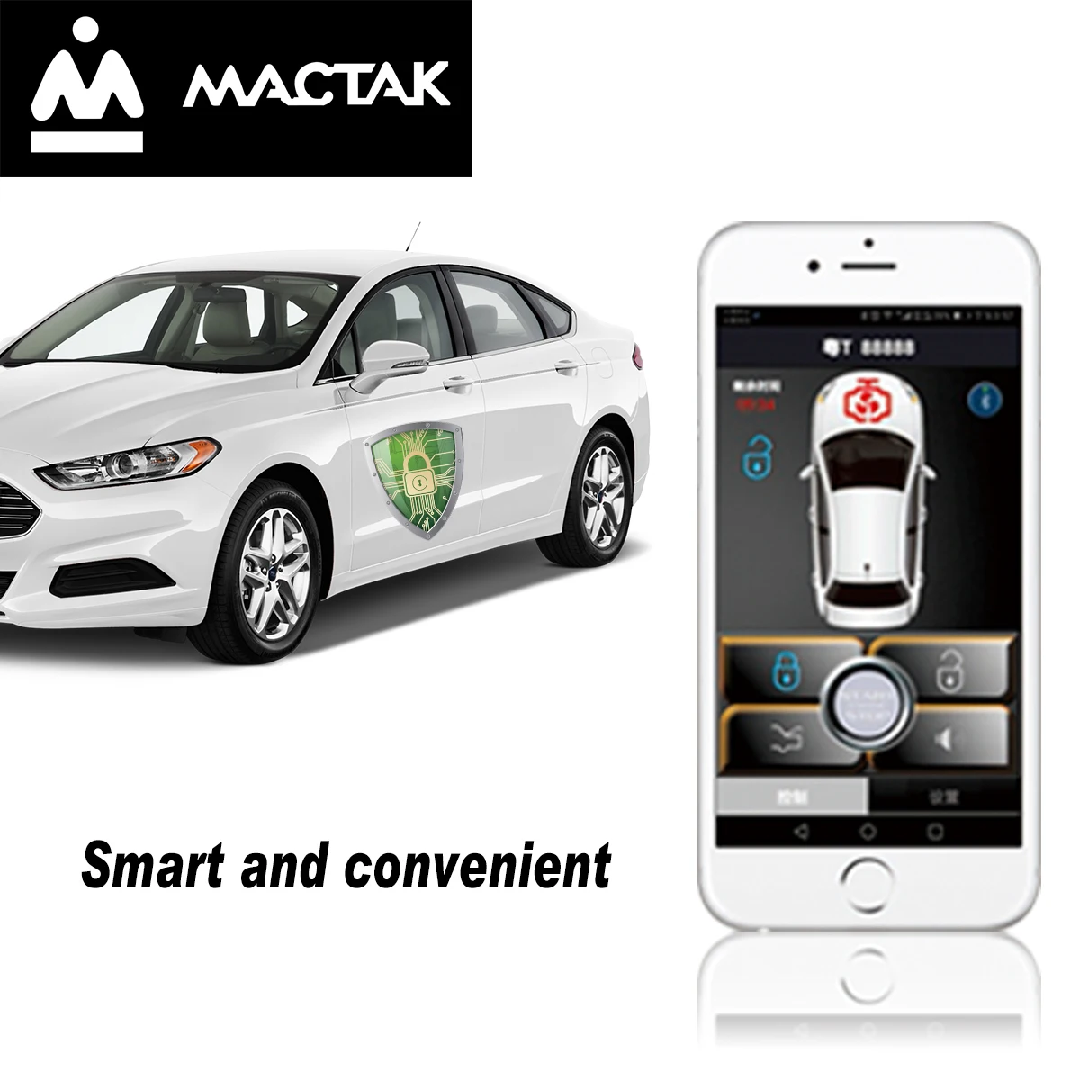 

MACTAK PKE keyless entry Control the car by mobile phone WithAnd bluetooth control Close to the lock/leave the lock 813W