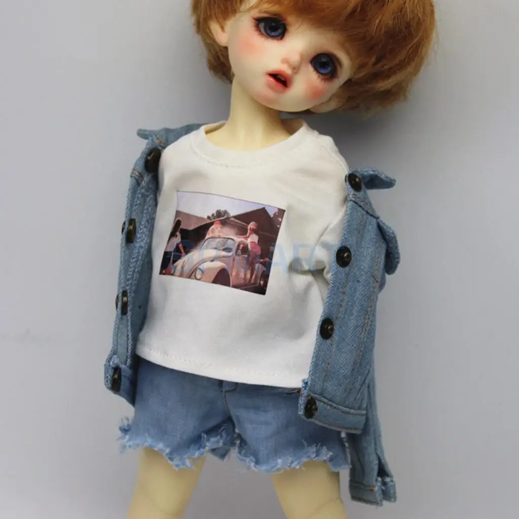 Модное джинсовое пальто куртка с длинными рукавами для 1/6 BJD AOD как YOSD Dollfie Кукла аксессуар