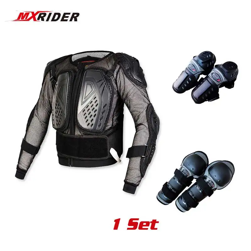 

MXRIDER CE protector Body Armor motorcycle jacket protective armor include 1 back pad 2 elbows 2 shoulder protection