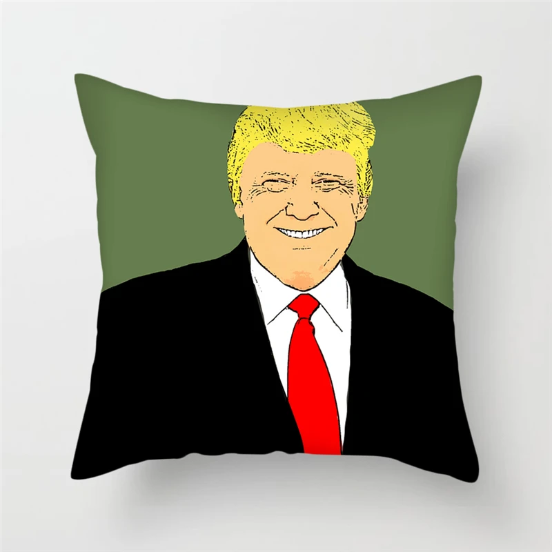 Fuwatacchi различные Дональд Трамп Веселая наволочка Подушка с портретом Чехлы для декоративного домашнего дивана Наволочка на подушку для стула