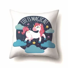 Linen Square Decorative Carton Throw Pillow Vintage Cushion Lovely Unicorn  Sofa Cushion Linen Square Decorative Carton Throw Pillow Vintage Cushion Lovely Unicorn  Sofa Cushion