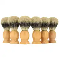 ZY 6pcs 100% Best BADGER Hair Shaving Brush For Shave Beard Shaving Face Soap Cream Wood Handle Barber