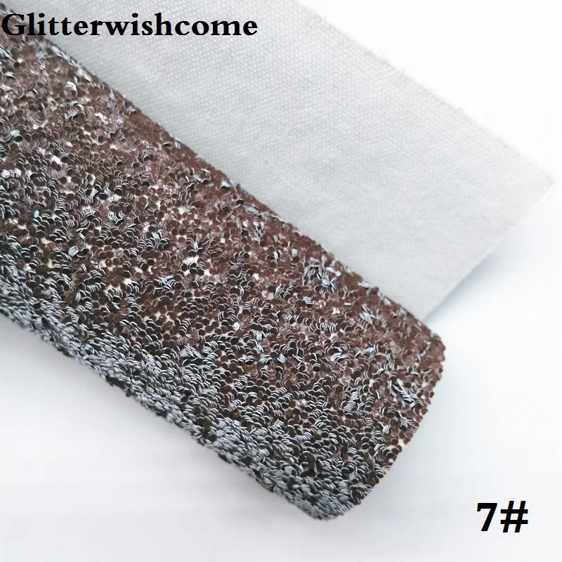 Glitterwishcome 30X134 см мини-рулон сплошной цвет массивная блестящая кожа синтетическая кожа искусственная кожа ткань винил для бантов, GM026 - Цвет: 7