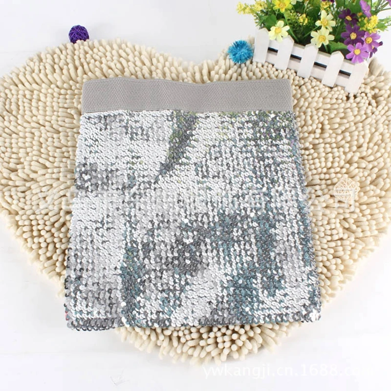 

lady fashion punk sequins skirt women summer mini pencil skirts solid gold silver blue purple red black above knee shorts