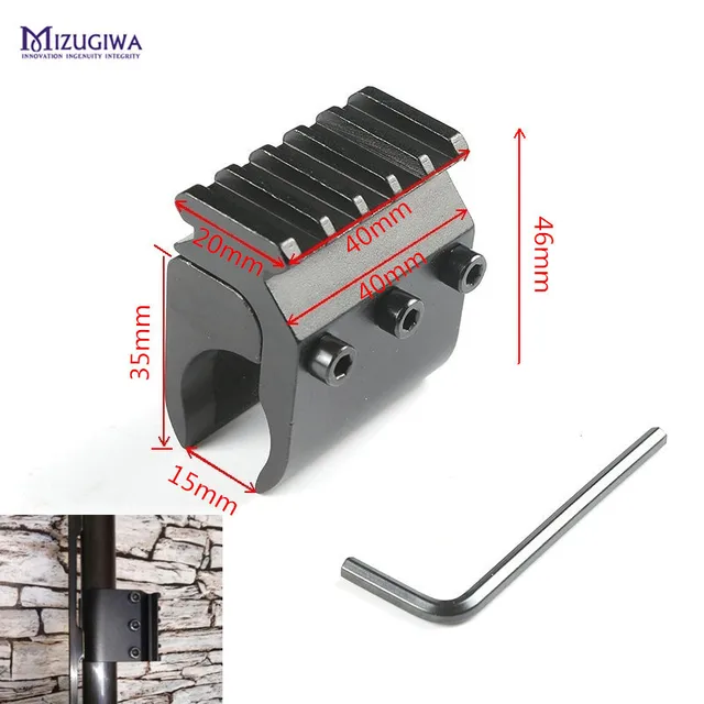 US $5.47 MIZUGIWA Tactical Hunting Rifle Scope Adapter 20mm Weaver Picatinny Rail Mount Base Bipod Flashligh