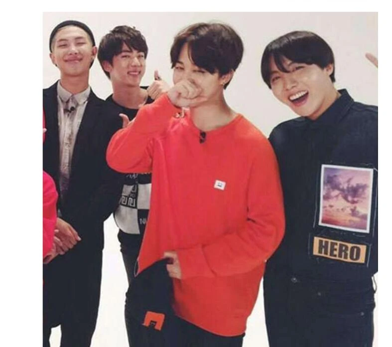 bts red sweatshirt