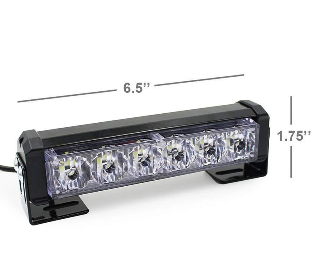 Aicarkas светодиодный вспышка Предупреждение светильник бар 2X6 светодиодный Белый Янтарь красные, синие аварийной ситуации Strobe лампы безопасности мигающий светильник s для автомобиля 12V