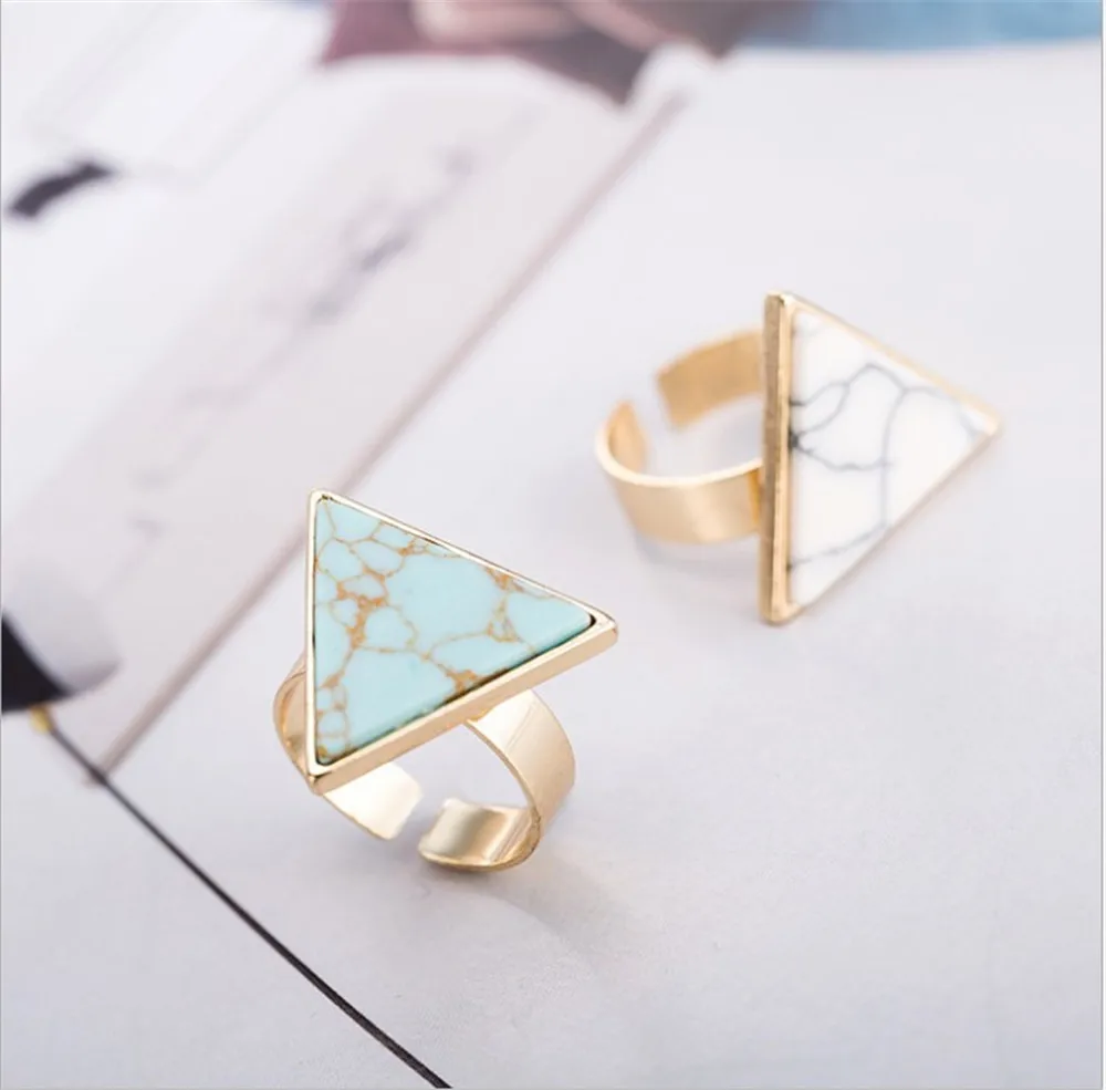 

2PCS/Lot Gold Turquoise Triangle Dreadlock Dread Hair Braid Clip Beads Cuff Decor Ring