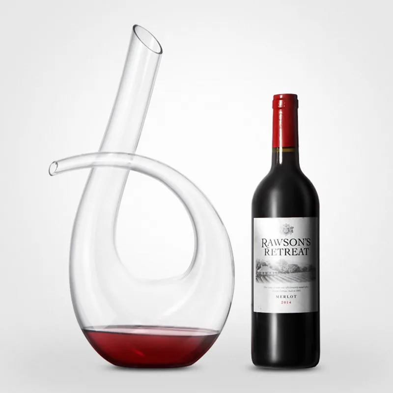 1200ml High Quality Crystal Glass 6 Shape Wine Pourer Wine Decanter Red Wine Carafe Aeratorin