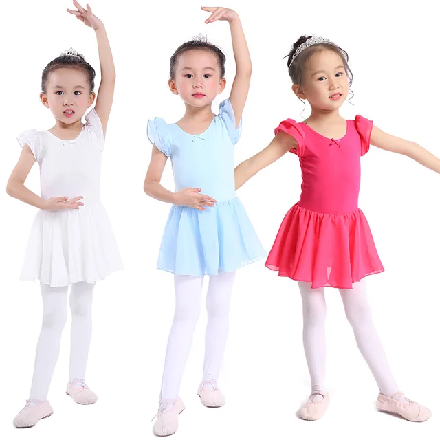 Bello Vestido de Ballet Rosa niños leotardo y tutú - Imagen 3