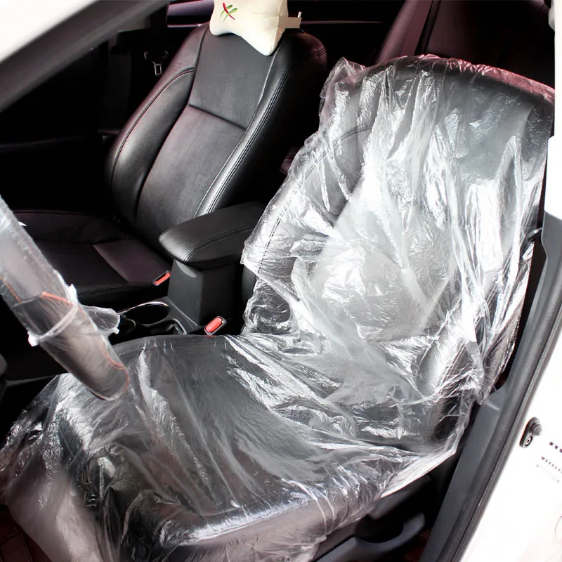 ROAOPP 100 шт Универсальный Автомобильный одноразовый пластиковый мягкий чехол для сиденья Водонепроницаемый для BMW Honda