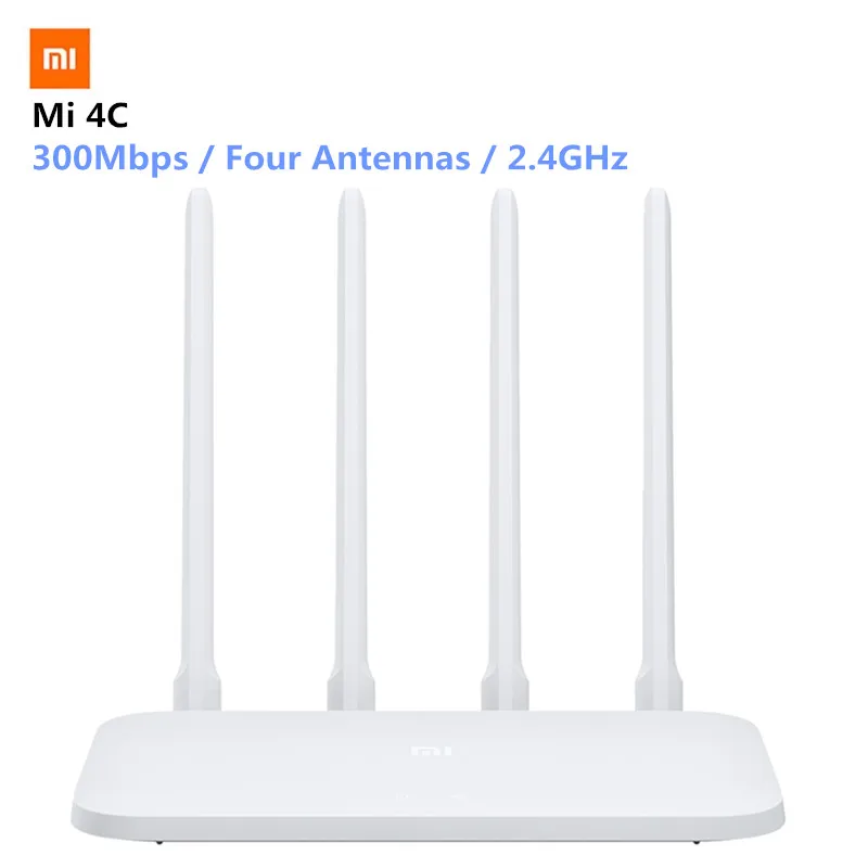 Оригинальный Xiaomi Mi WIFI роутер 4C 64 RAM 802 11 B/G/N 2 4G 300 Мбит/с 4 антенны Смарт приложение