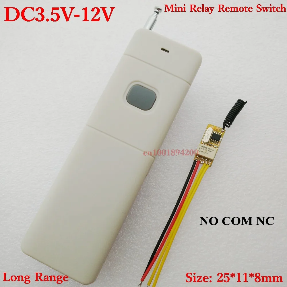 DC 3.5V 3.7V 4.5V 5V 6V 7.4V 9V 12V Micro Relay Remote Control Switch NO COM NC Button Long Range 315 Momentary | Обустройство дома