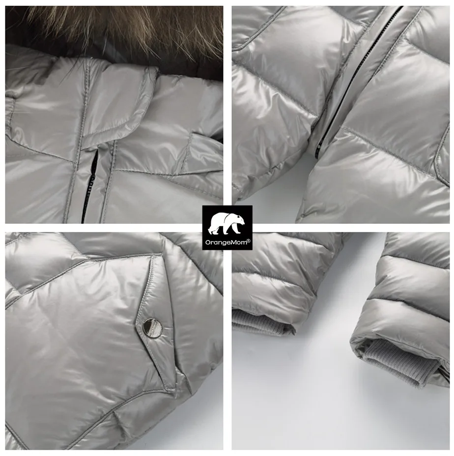Baratos Grado ruso invierno ropa infantil chaqueta abrigos para niños exterior, espesar impermeable snowsuits Niñas Ropa