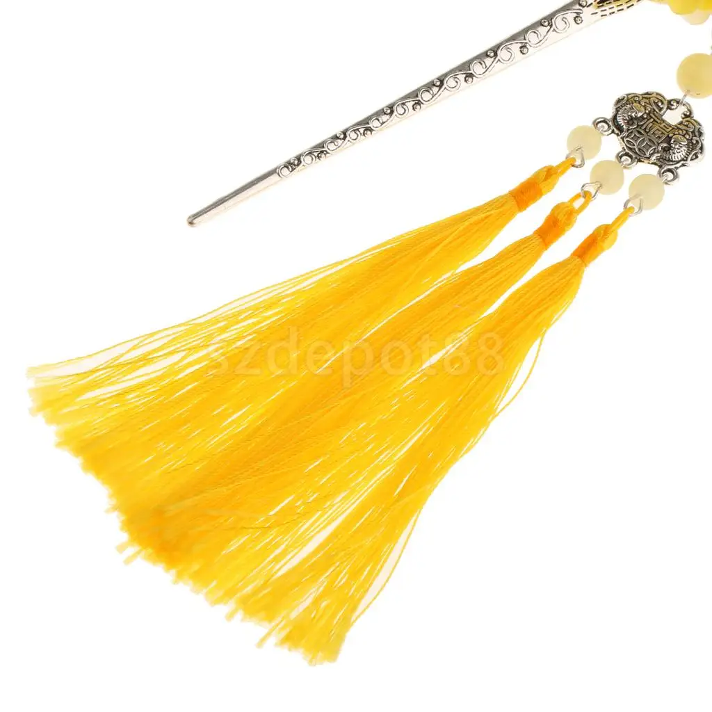 Заколка для волос с цветами Kanzashi Tassel Chignon Винтаж для кимоно Hanfu