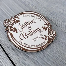 Пользовательские сохранить даты магниты, деревянная плашка сохранить дату магниты, свадебные приглашения, из дерева в деревенском стиле сувениры, свадебные подарки для гостей