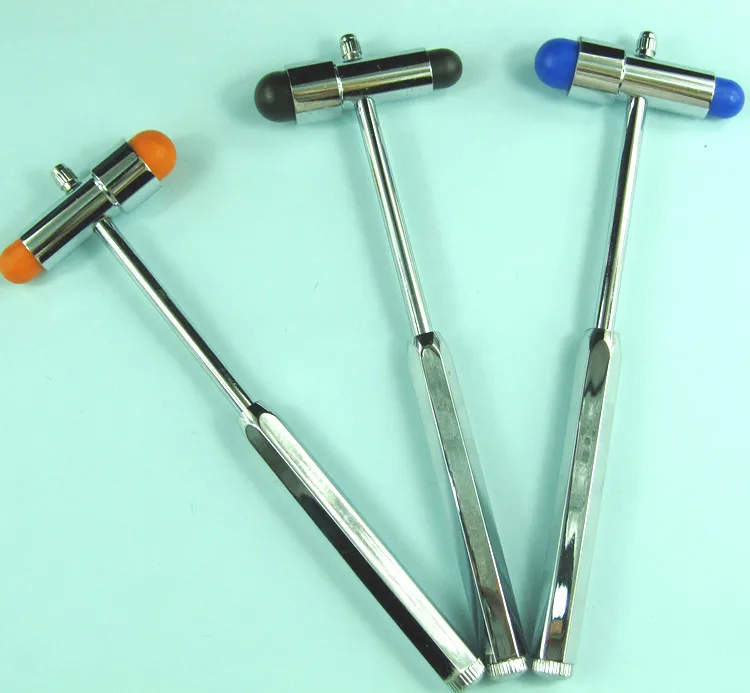 2pcs Multifunctional percussion hammer stainless steel percussion hammer buckle diagnosis diagnostic orange blue black