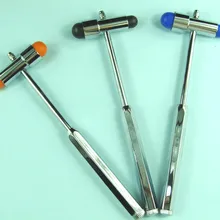 2 pçs multifuncional percussão martelo de aço inoxidável percussão fivela diagnóstico martelo diagnóstico laranja azul preto