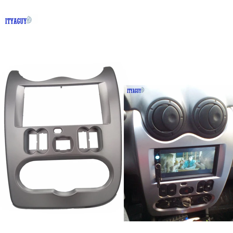 2 Din Радио dvd стерео-фасции для Renault Logan CD отделка панели пластина рамка в тире