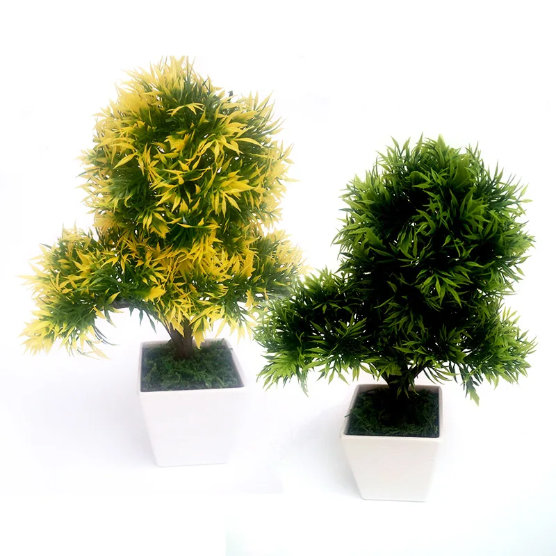 Artificial plant bonsai Plastic tree Simulation Flower Home Decor Green Red 1pcs Free Shipping | Дом и сад