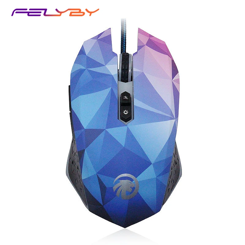 Проводная игровая мышь FELYBY FBL25 для компьютера и ноутбука 3200 точек/дюйм 6-кнопочная