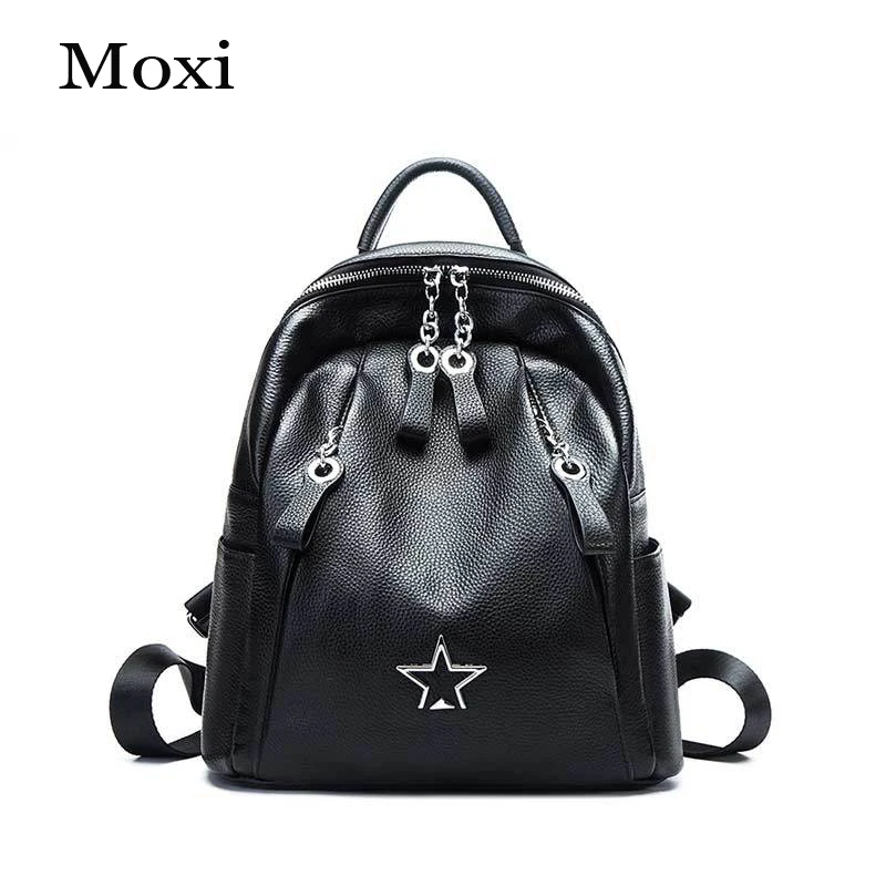

New 100% Genuine Leather Women Backpack Female Shoulder Bagpack School Backpack Teenager England Style All-match Women Bag
