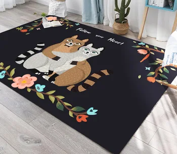 

Cartoon Animal printed Carpets for Living Room Bedside Area Rug Bedroom Antiskid Mat Flannel Home Decor Carpet Child Game tapete