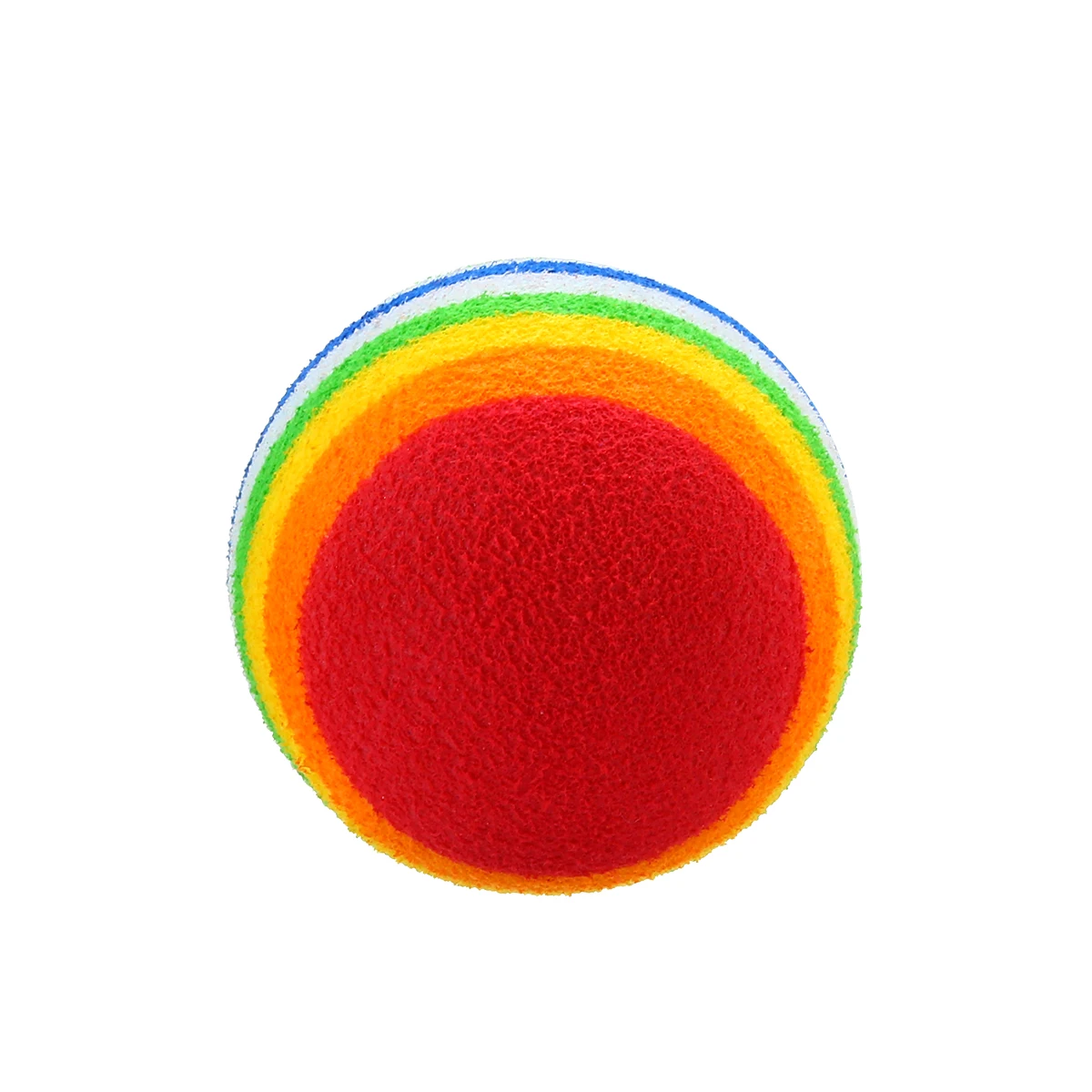 6pcs Rainbow Play Balls Soft Foam Pet Cat Dog Coloured Soft Foam Play Chew Chase Balls 3.5cm Diameter