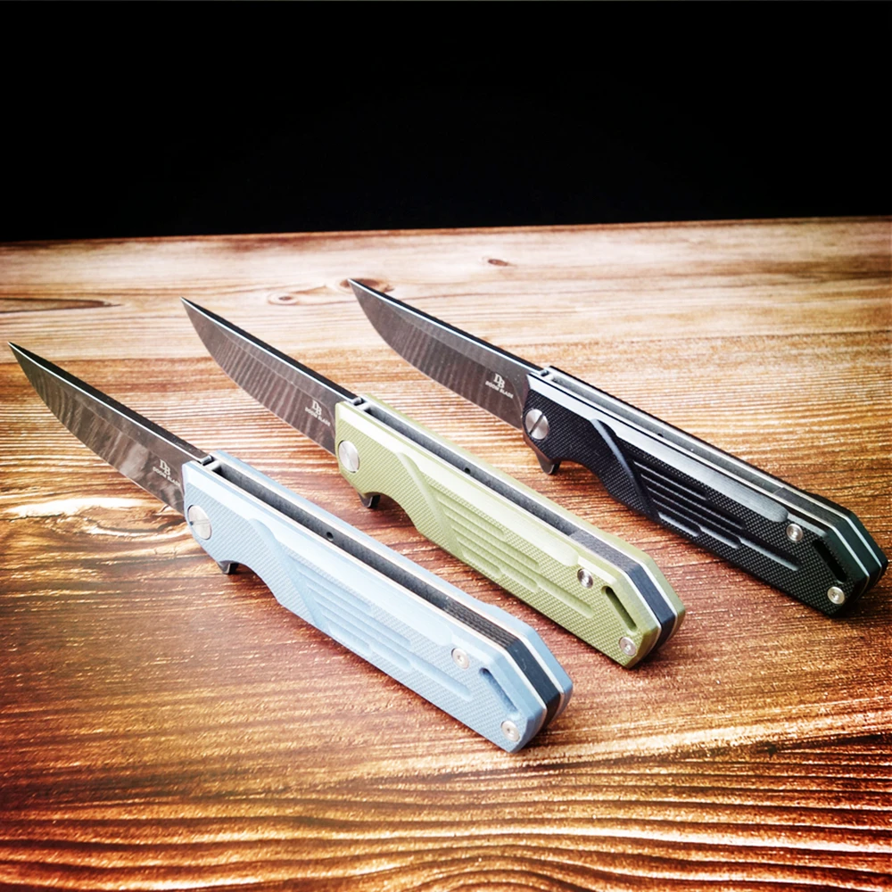 

203mm 100% D2 Blade Ball Bearing Knives Pocket Folding Knife G10 Handle 3 Colors Hunting Knifes Survival Outdoor Tools