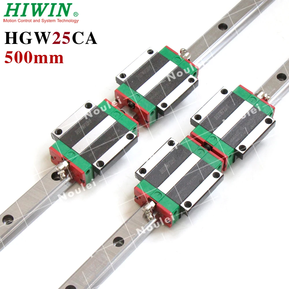 

HIWIN HGW25 500mm 2pcs HGR25 Linear Rail and 4pcs HGW25CC CNC Linear Guide Rail Block CNC kit