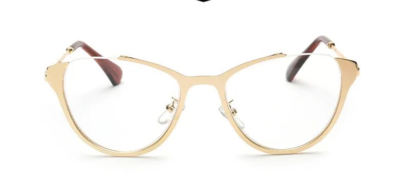 Специальное украшение кошачий глаз Ретро IP очки с покрытием оправа на заказ оптические очки для чтения по рецепту Близорукость+ 1+ 1,5 до+ 6 - Цвет оправы: only frame gold