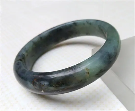 

Hot sell ->@@ NEW 100% CHINESE XIUYAN DARK GREEN Natural stone BRACELET 60.5MM NEW -Top quality free shipping